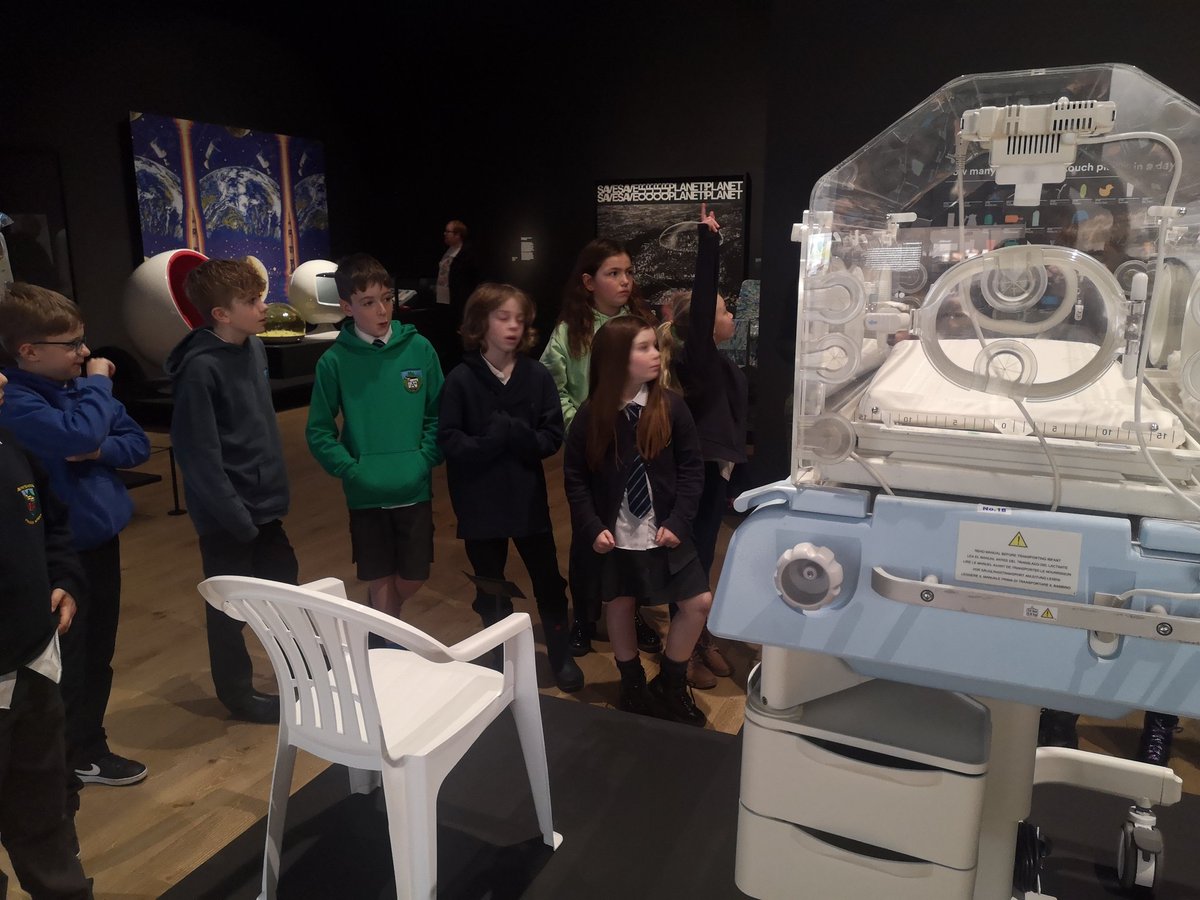 AuchterhousePS's tweet photo. A fantastic trip to the @VADundee today with Julie who gave us a very interesting tour in the Plastics:Remaking our world exhibition. Lots of questions from pupils to investigate further back at school.
#uncrc
#aimsofeducation 
#healthwaterfoodenvironment https://t.co/p7Xad19TD0