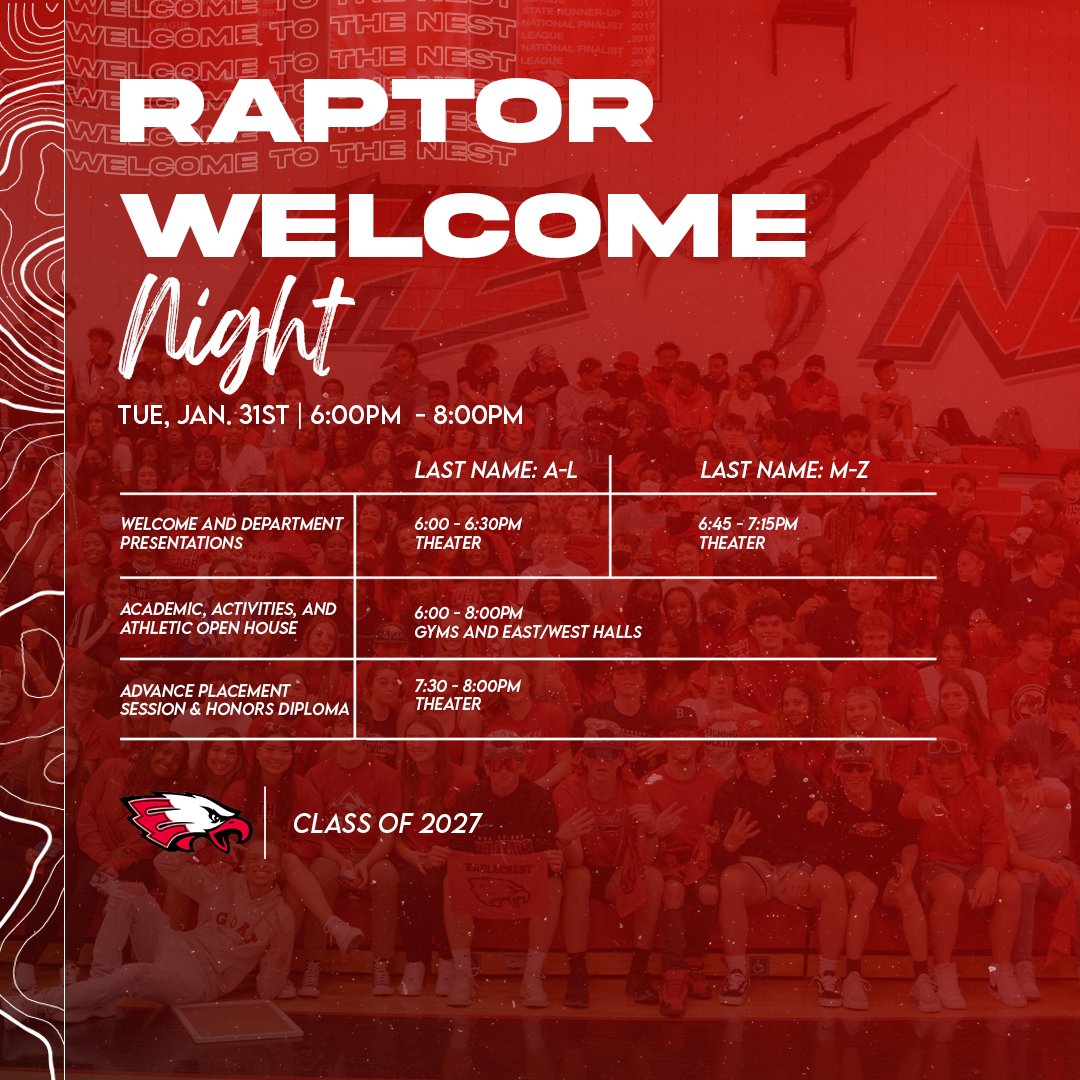 Get ready to soar as a Raptor 🦅
We can't wait to see all of our new students!