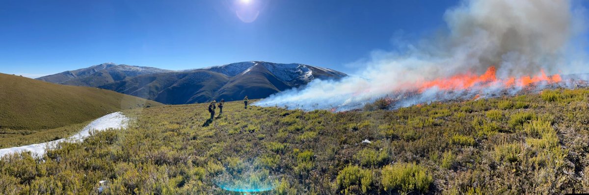 AT_Brif's tweet photo. Esta quema prescrita conjunta realizada por #BomberosForestales #BRIF de @mitecogob 👨‍🚒👩‍🚒#ELIF+#AAMM+#CDF de @jcyl persigue el trabajo en equipo y el engranaje entre los distintos dispositivos, así como formación y entrenamiento en manejo del fuego para enfrentarnos a los #IIFF. https://t.co/8RJNSklpYq