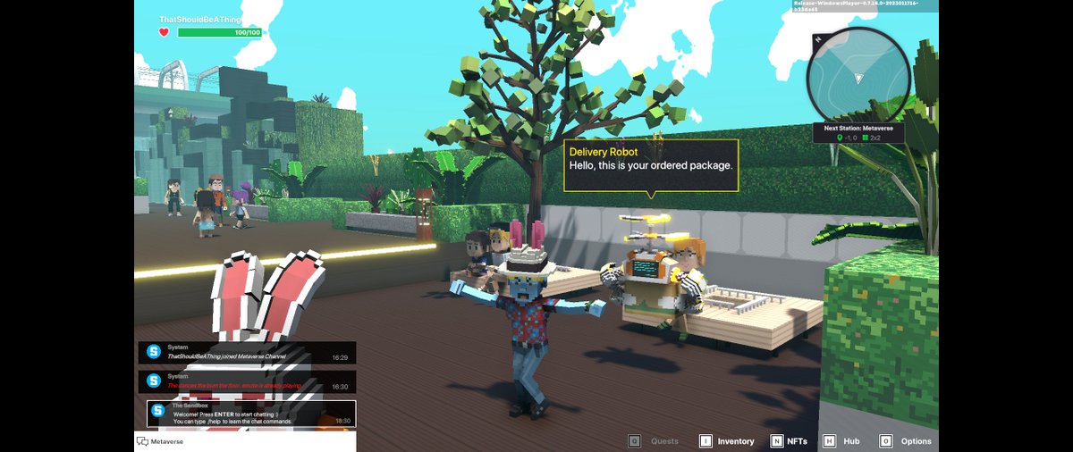 ThatShudBaThing's tweet photo. @TheSandboxGame I found the Delivery Robot in Next Station: Metaverse! 🚉 #LunarNewYearTSB https://t.co/ajCpjnmXeO