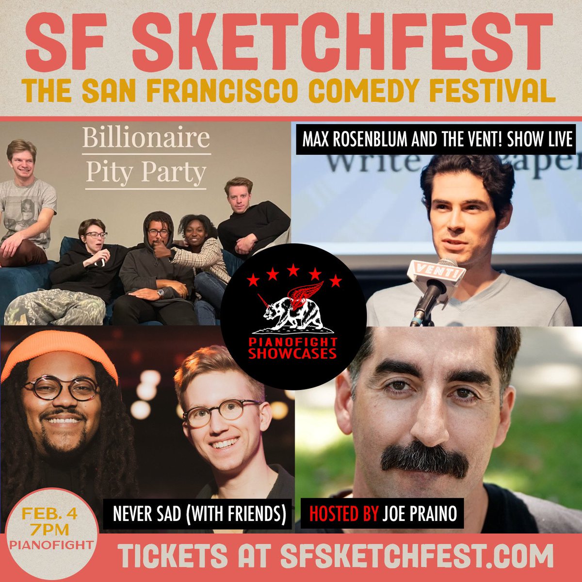 NeverSad's tweet photo. Performing @pianofight Feb 3 &amp; 4! #neversad #neversadwithfriends #sanfrancisco #sfsketchfest #sfsketchfest2023 @SFSketchfest https://t.co/4QsFnrip6J