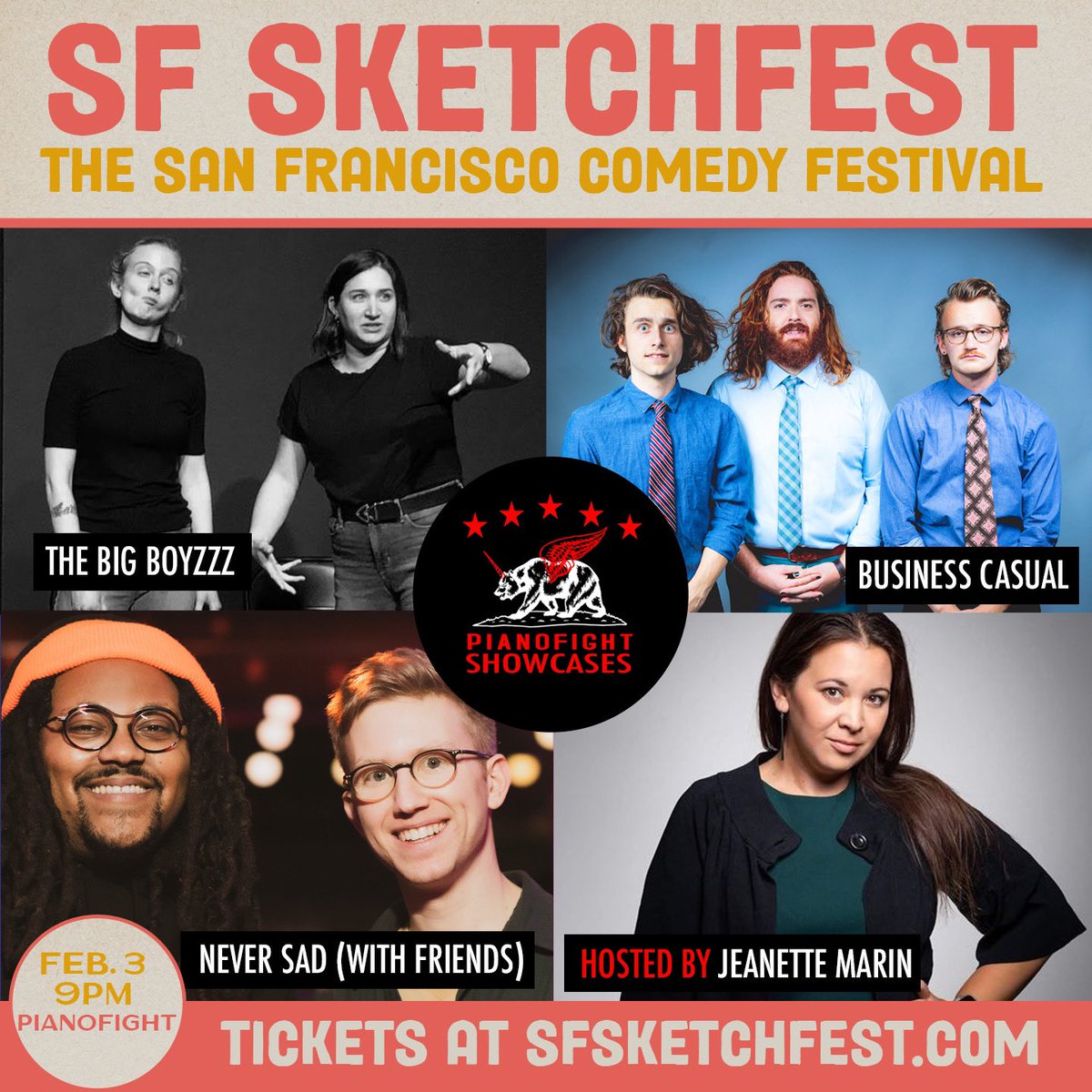 NeverSad's tweet photo. Performing @pianofight Feb 3 &amp; 4! #neversad #neversadwithfriends #sanfrancisco #sfsketchfest #sfsketchfest2023 @SFSketchfest https://t.co/4QsFnrip6J