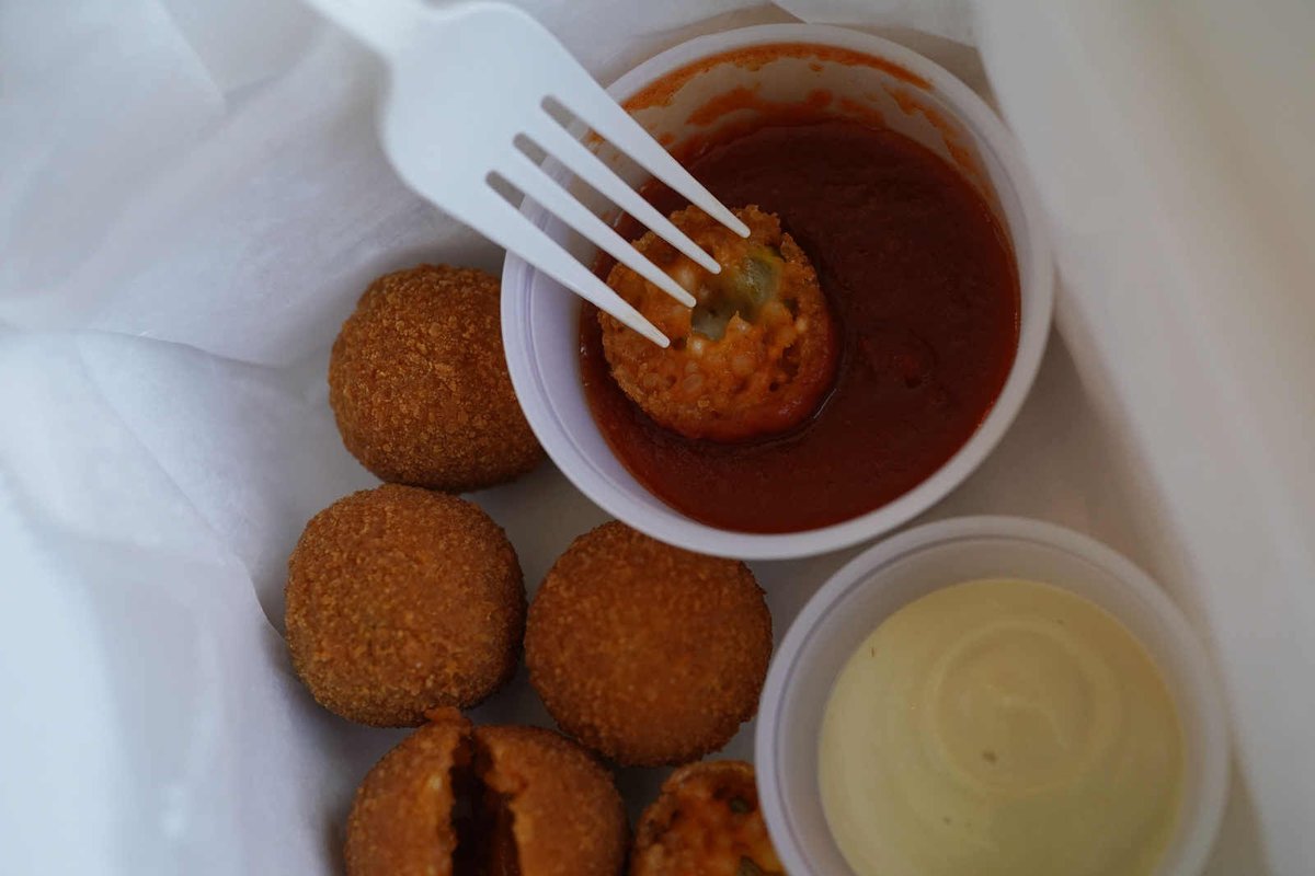 BuffaloFood's tweet photo. Did you know every South-American-inspired sandwich at Tortuga can also be ordered as a salad, over power grains, saffron rice, or crispy potatoes? At Tortuga Sandwich Shop, look past the bread. And don't sleep on alfajores #ThisIsGuildWork https://t.co/S01r90HVmI @tortugatruck https://t.co/REpGNdFncF