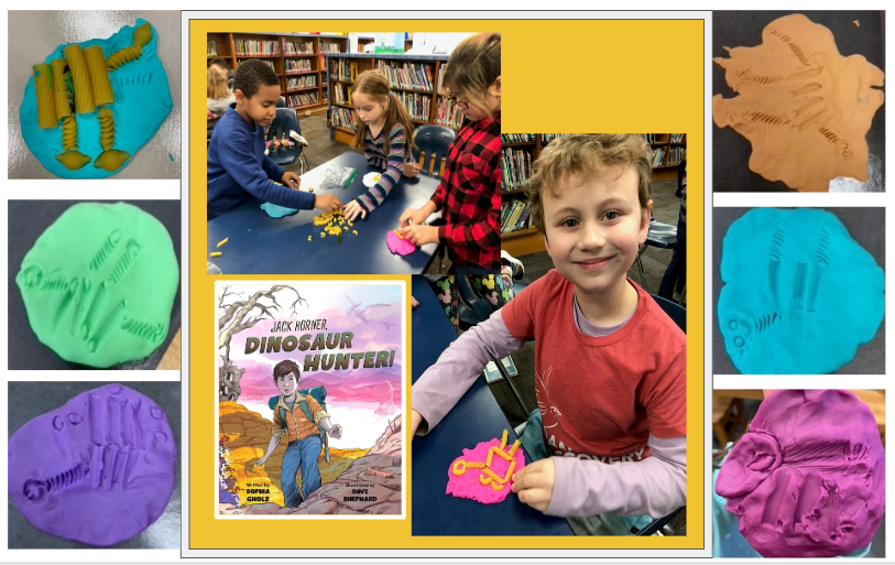 AISD_Libraries's tweet photo. We are having a ball learning about paleontology by reading Jack Horner, Dinosaur Hunter by @sophiagholz   It is a great biography showing that dreams and goals can be achieved if you don't give up!  Our fossil making was tons of fun too! #PowerUpAISD https://t.co/cMc84Ko8Nb