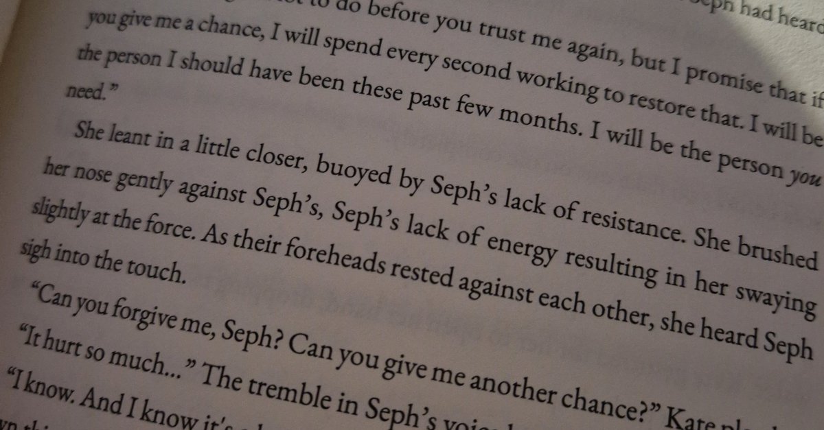 aspencerwriter's tweet photo. Love a little forehead touch 🥰

Doing a final read through of Storm ready to be released next month...

#wlw #sapphic #lesfic #lesbianromance #secondchance #agegap #bisexualcharacter #proofreading #comingsoon https://t.co/SV2w3N0DRI