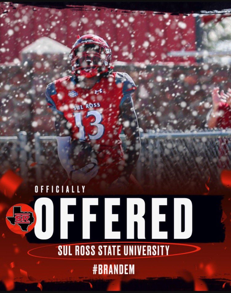 Tmo20_'s tweet photo. Blessed to receive an offer from Sul Ross State University 🙏🏾 https://t.co/8xtRm050j7