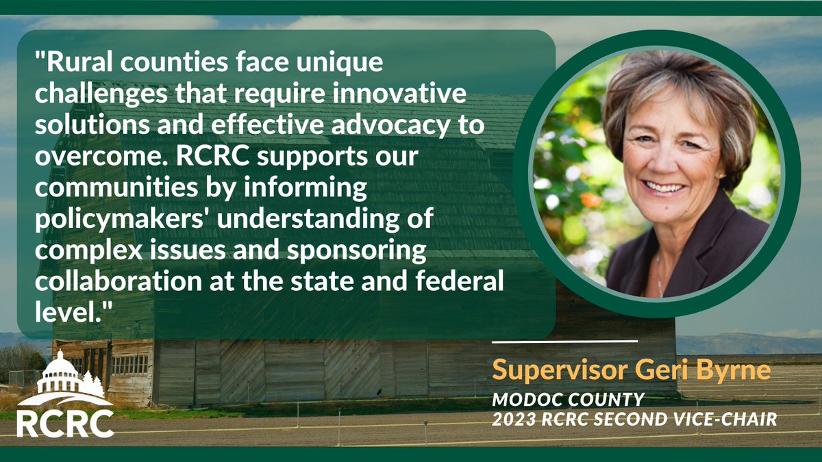 RuralCounties's tweet image. Meet the new Second Vice Chair of the #RCRC Board of Directors, Supervisor Geri Byrne from #Modoc County! Supervisor Byrne took the Oath of Office at last week's Board of Directors meeting, administered by Assemblymember James Gallagher (@J_GallagherAD3 ). #ruralcounties