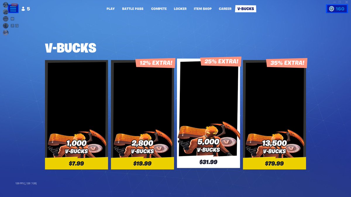 pormoco_'s tweet image. W game | new v-bucks tab @FortniteGame