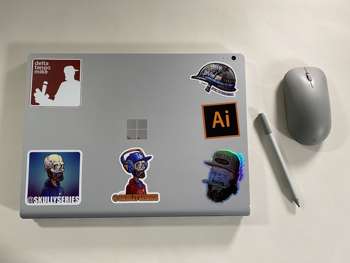 @surface without art stickers, how do we know this is your Surface? 

#MySurfaceBook2 #ArtLifeAllDay #StickerAddict