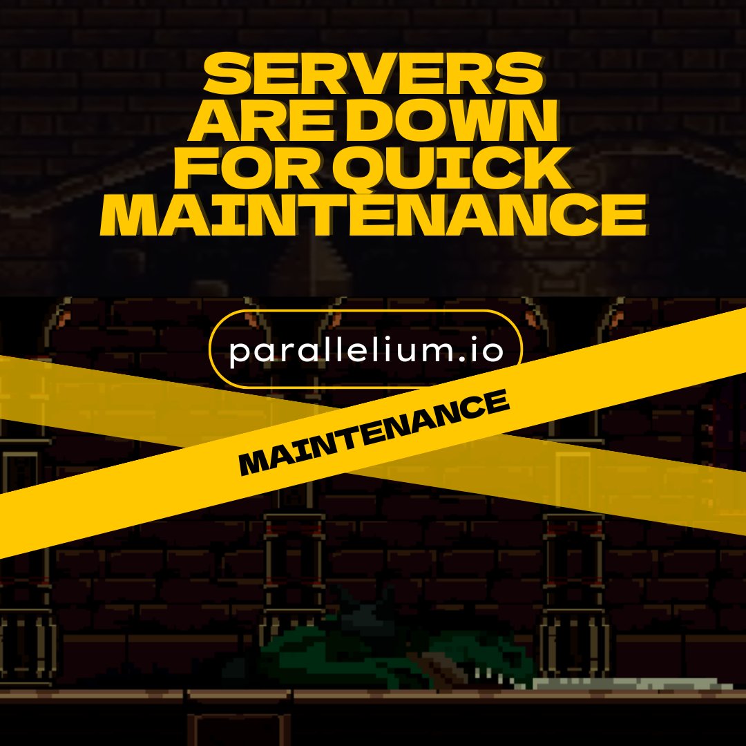 🔴 Servers are down for quick server maintenance!

We'll be back soon, adventurers! ⚔️

In the meantime, join our Discord if you haven't already: dsc.gg/parallelium

#playandearn #rpg #bsc #BlockchainGaming