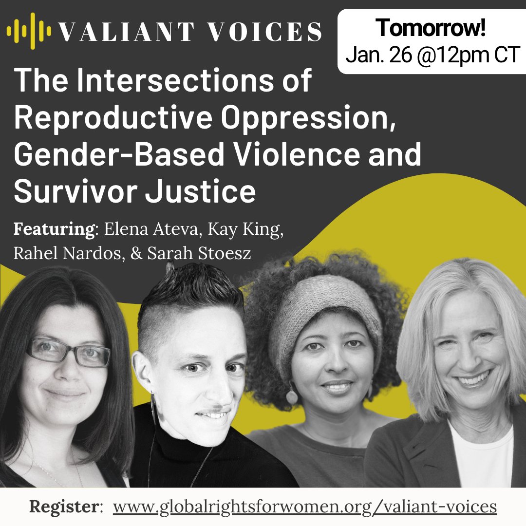 #reproductiverights talks must include the context of #genderbasedviolence and reproductive oppression. Learn about the connections of GBV and control of women within a global context, and what needs to change for survivors to achieve justice. Join tmw: https://bit.ly/3Wp5m8H 