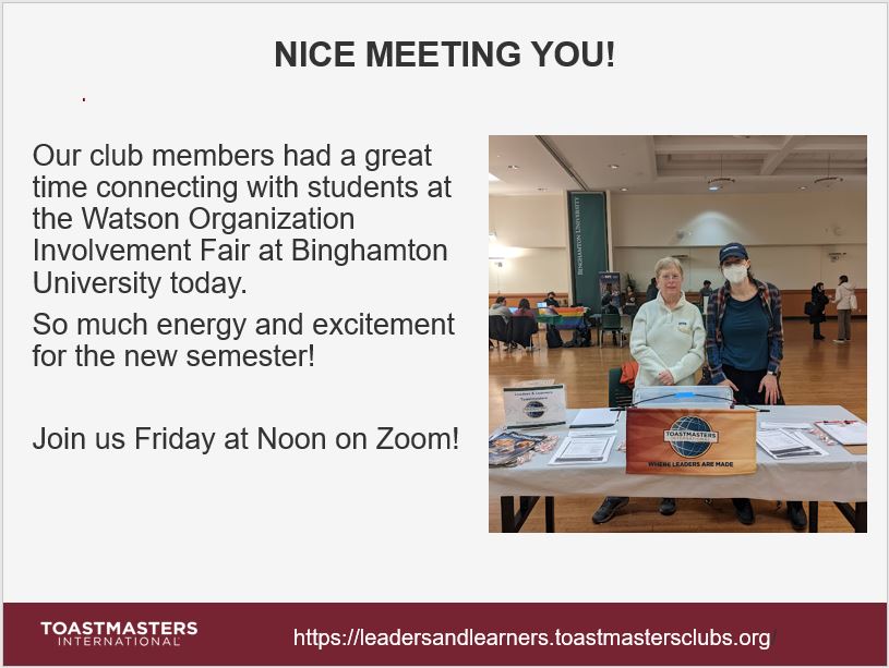 Thank you <a href="/bing_watson/">Watson College - Binghamton University</a> for another lovely Organization Involvement Fair. Thanks for having us!