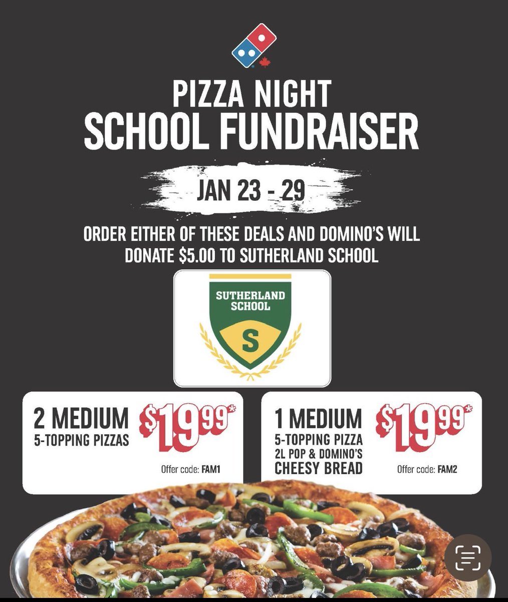 Pizza night is always a good idea! Thanks for supporting our school.