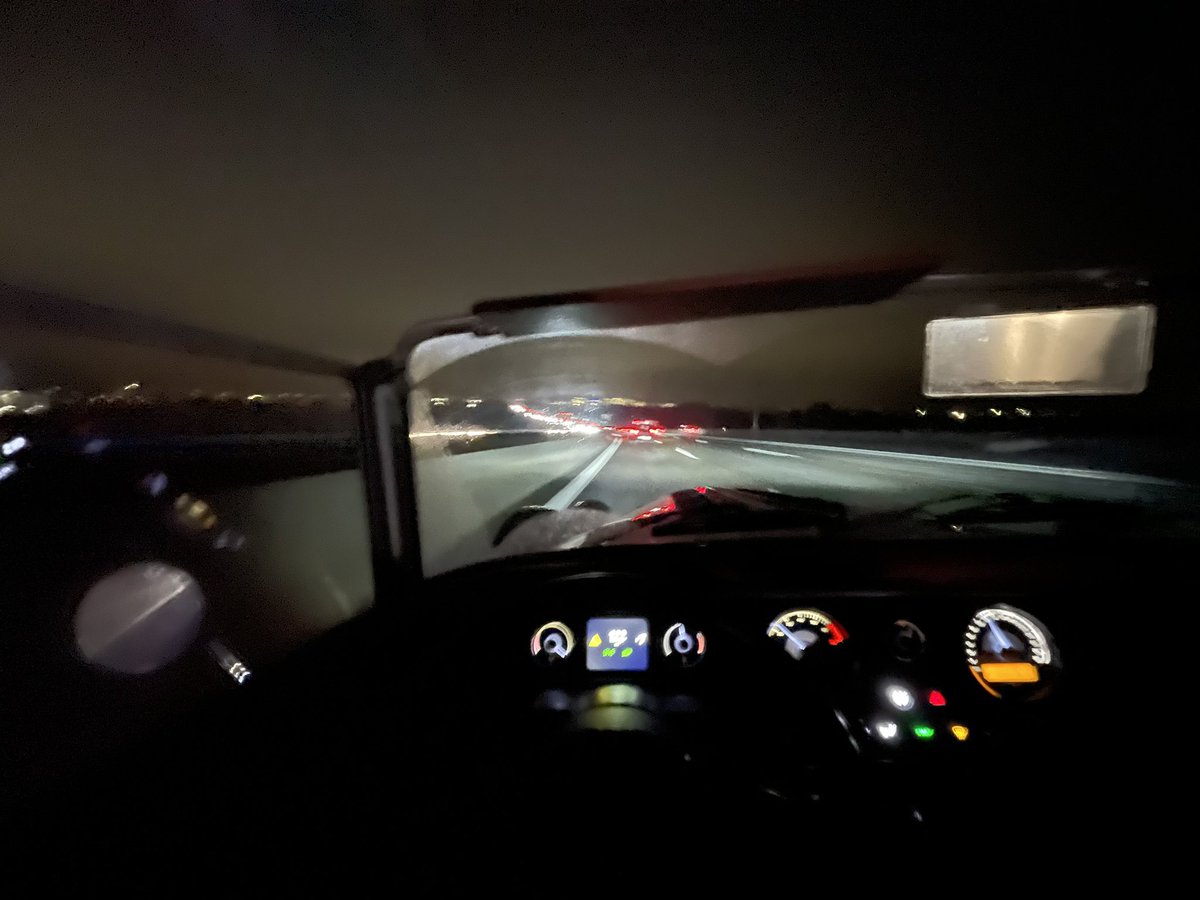 PanaMcMorgan's tweet photo. Still no storm - so roof off at 2 degrees Celsius and off we go on the autobahn 🛣️ life is short- start living!
#life #live #morgan #morganplus #plusfour #autobahn #germanautobahn #nightride #nightlife https://t.co/AlhbVa1ga3