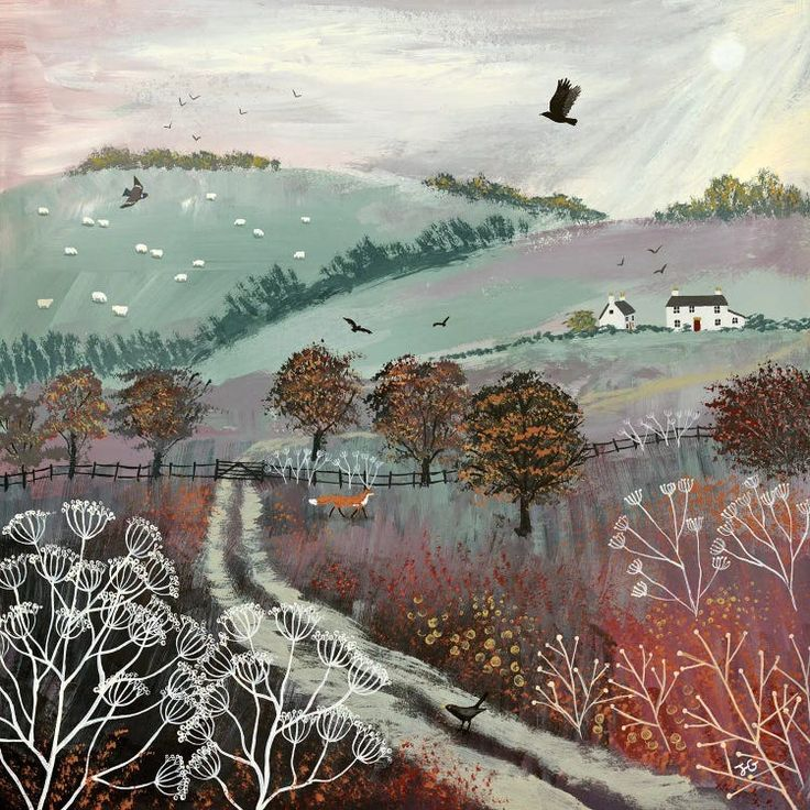 JanetHollister8's tweet photo. "Autumn Dusk" by Jo Grundy. https://t.co/a9lhSkilsZ