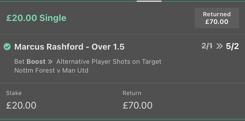 EASY AS THAT 🤑🤑
#GamblingTwitter #Rashford #ManchesterUnited #nottinghamforest #FreeTips #WINNER
