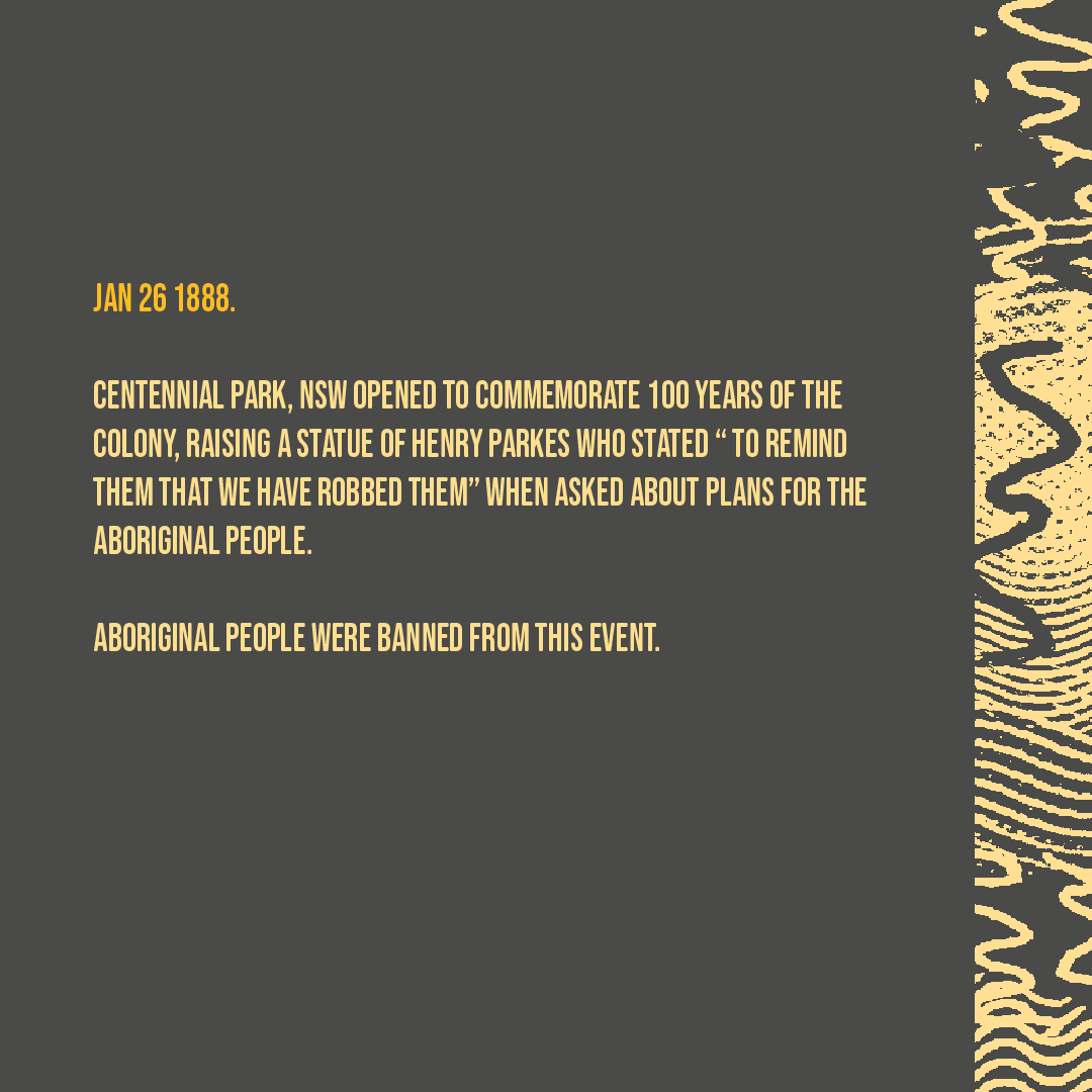 SupportAct's tweet photo. For many First Nations peoples, today is a day of mourning, survival and represents the beginning of a traumatic history. https://t.co/owXAXUkbHh
