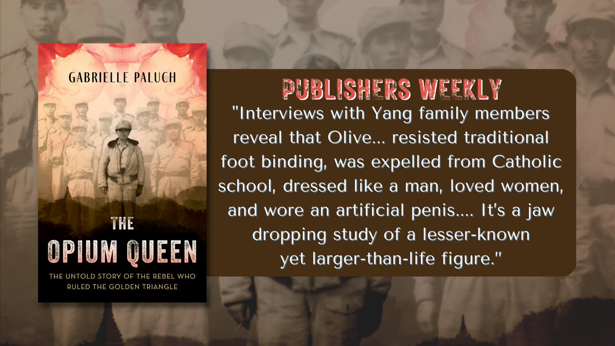 Rowman & Littlefield (@rlpublisher) on Twitter photo Nonfiction with a queer female protagonist? We couldn't be more excited about @GabbyPaluch's upcoming biography of Olive Yang, a genderqueer lesbian opium-pioneer in the 1950s who shattered norms and expectations. <a href="/PublishersWkly/">Publishers Weekly</a>
➡️ Pre-order: rowman.com/ISBN/978153813… Nonfiction with a queer female protagonist? We couldn't be more excited about @GabbyPaluch's upcoming biography of Olive Yang, a genderqueer lesbian opium-pioneer in the 1950s who shattered norms and expectations. <a href="/PublishersWkly/">Publishers Weekly</a>
➡️ Pre-order: rowman.com/ISBN/978153813…
