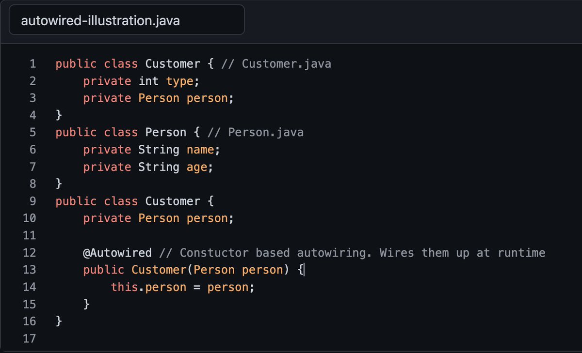_nikhilnambiar's tweet image. Wait.. What is @Autowired in Springboot?
Autowired annotation in Springboot is another way to perform dependency injection.
It wires together multiple classes on the fly.
#java #springboot #javaspringboot