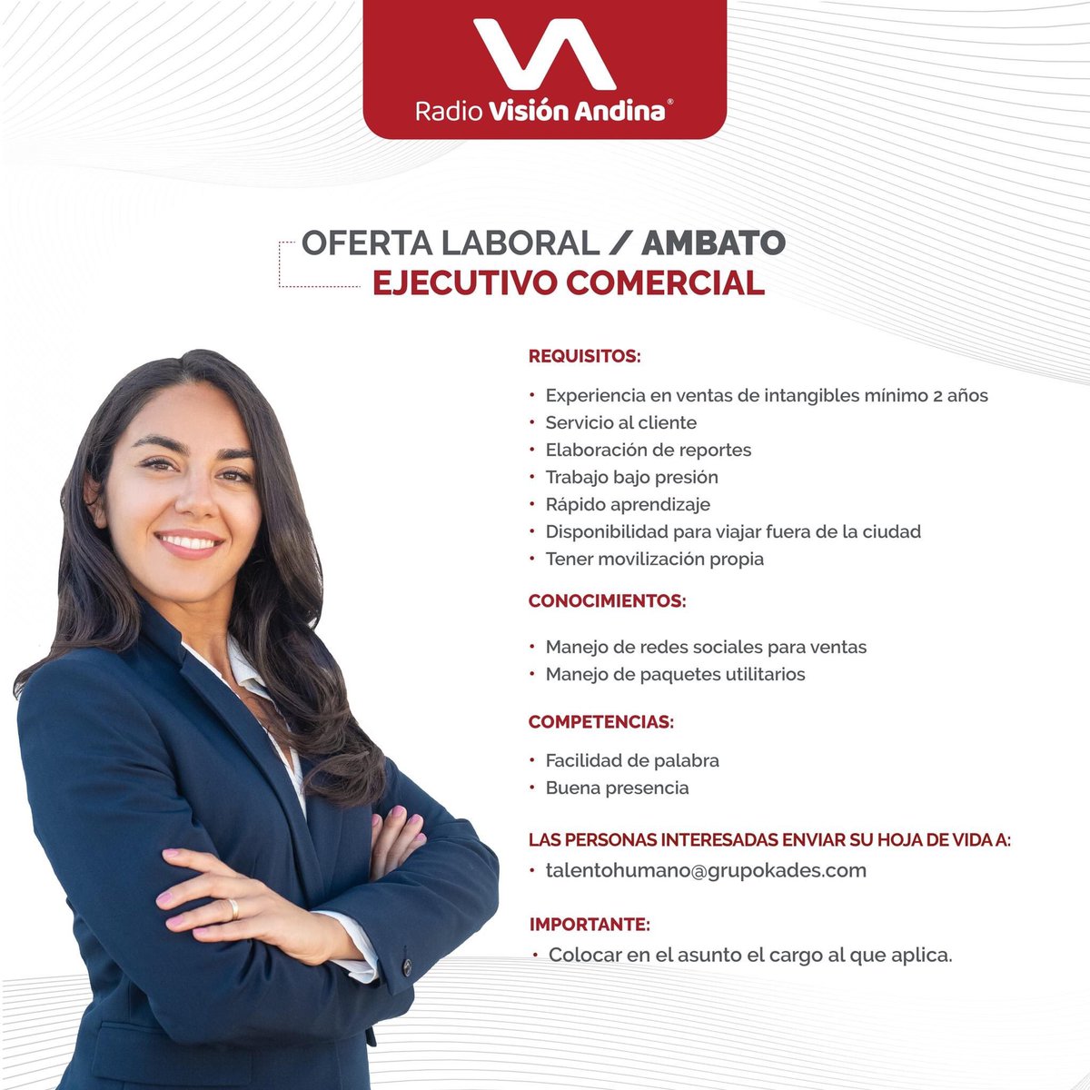 andina_vision's tweet photo. Oportunidad laboral: https://t.co/roqvYx6bEn