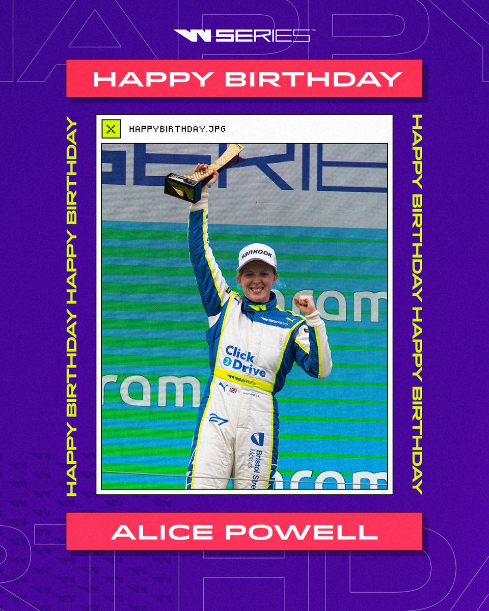 A big happy birthday to @alicepowell 🤟 We hope you have a mega day. 🎉 #WSeries