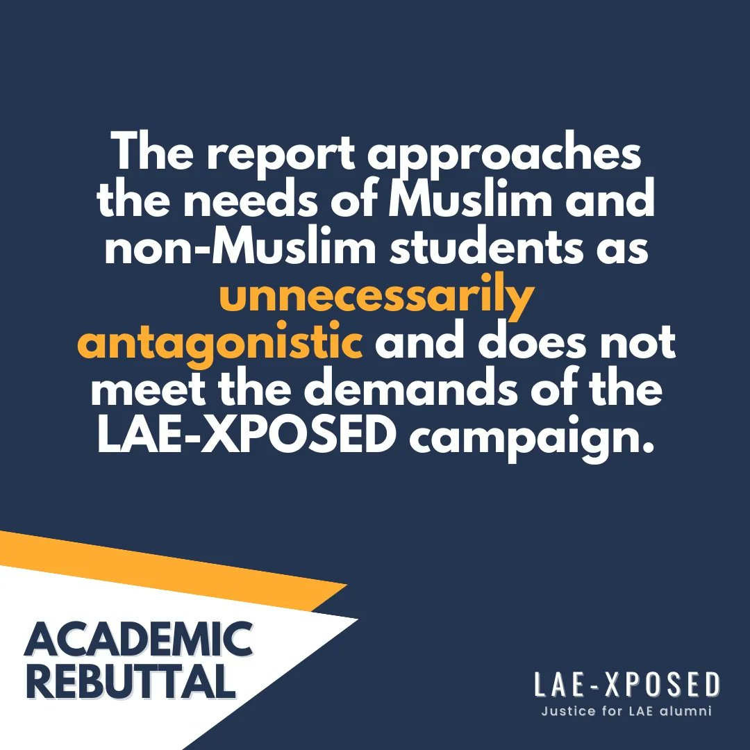 lae_exposed's tweet photo. Our full rebuttal can be found on our website https://t.co/Hn4EIaomoc

#LAExposed #EqualitiesLaw #JusticeForLAEAlumni #StopIslamophobia #SayNoToIslamophobia #SnatchedTheRight #TraumaFromLAE #LAELetMeDown #VictimsOfLAE #StudentsNotSuspects #RightToPray #SafeguardingNotSoSafe https://t.co/iJe9GAnrs1
