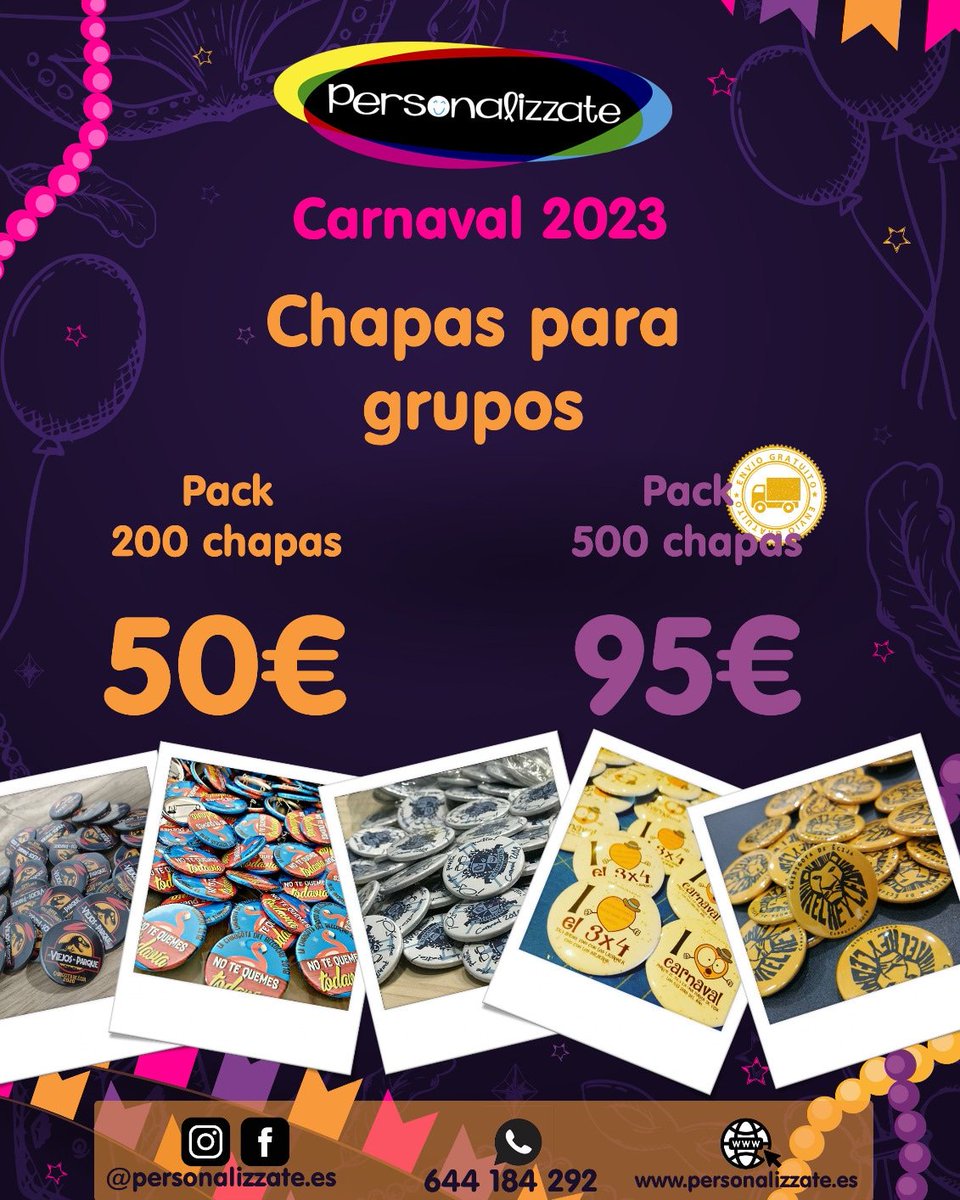 Aprovecha para tu grupo!!

#carnaval #carnavaldecadiz #Cádiz #carnavaldemalaga #Carnavaldehuelva #carnavaldecordoba #comparsa
#chirigota #carnavales #coac2023p5