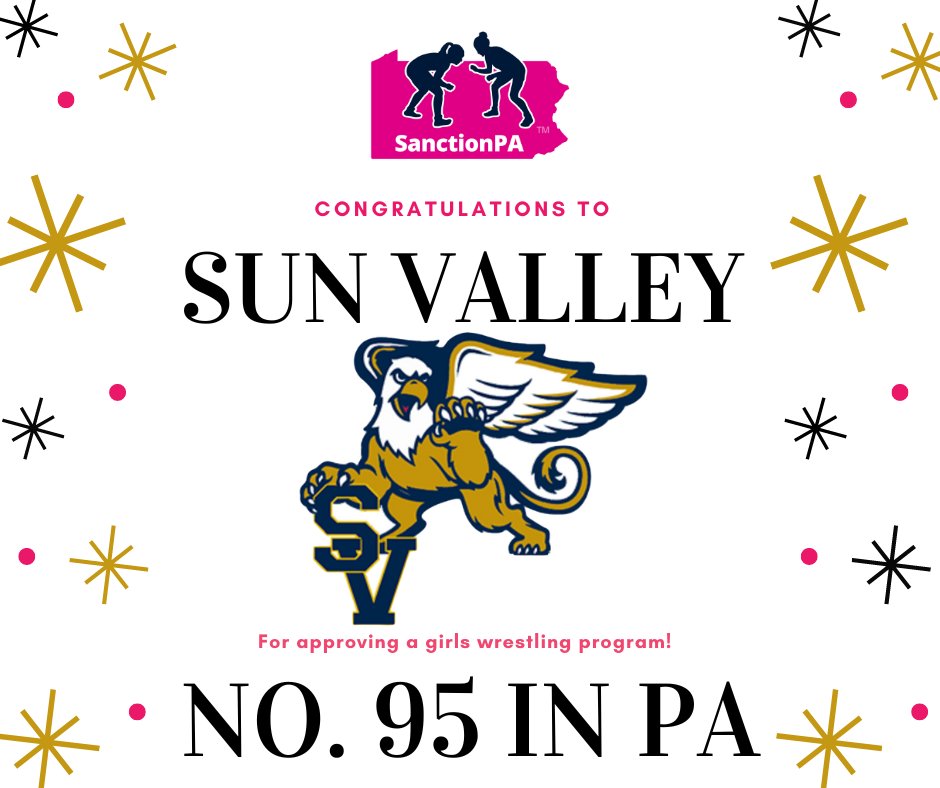 Congrats to <a href="/svvanguards/">Sun Valley Athletics</a> for starting a girls wrestling program this evening! Huge addition to District 1 Wresting. #5toGo #SanctionPA <a href="/PAPowerWrestle/">PA Power Wrestling</a> <a href="/PA_wrestling/">PA-Wrestling.com</a> <a href="/ptoc134/">Pat Tocci</a> <a href="/ScottFMartin/">Scott Martin</a> <a href="/PennDelco/">Penn-Delco SD</a> <a href="/pdsdsuper/">Dr.George Steinhoff</a> <a href="/SunValleyHS/">Sun Valley HS</a>
