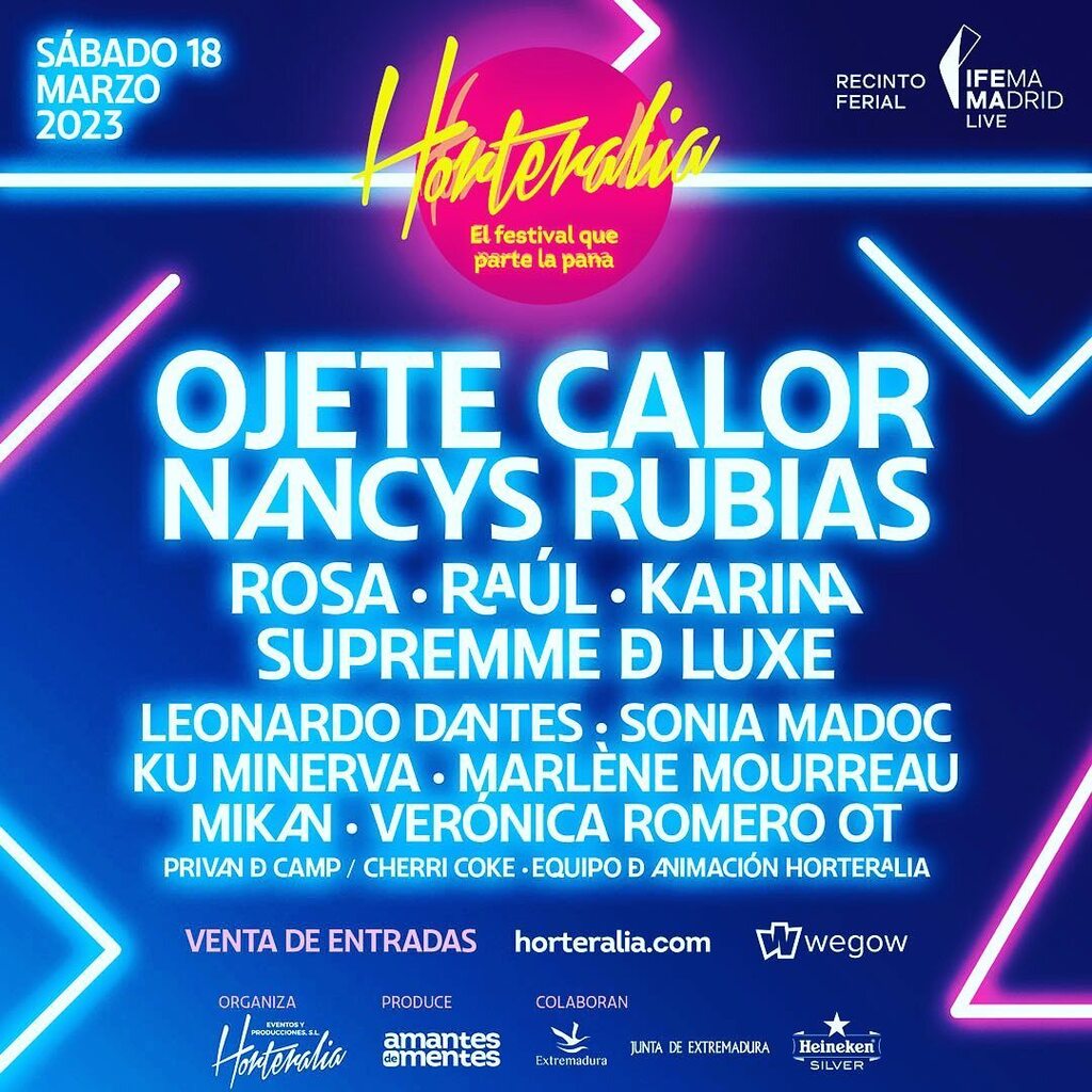 🔥HORTERALIA 2023🔥 Ultimas confirmaciones @ojetecaloroficial y @nancysrubias.oficial petaran también @ifema_madrid 

🔥🔥 La gira europea de nuestros amados Ojete tiene parada en Madrid en Horteralia y va a ser épico: diversión, bailes y risas asegurada… instagr.am/p/Cn2rIeArYoG/