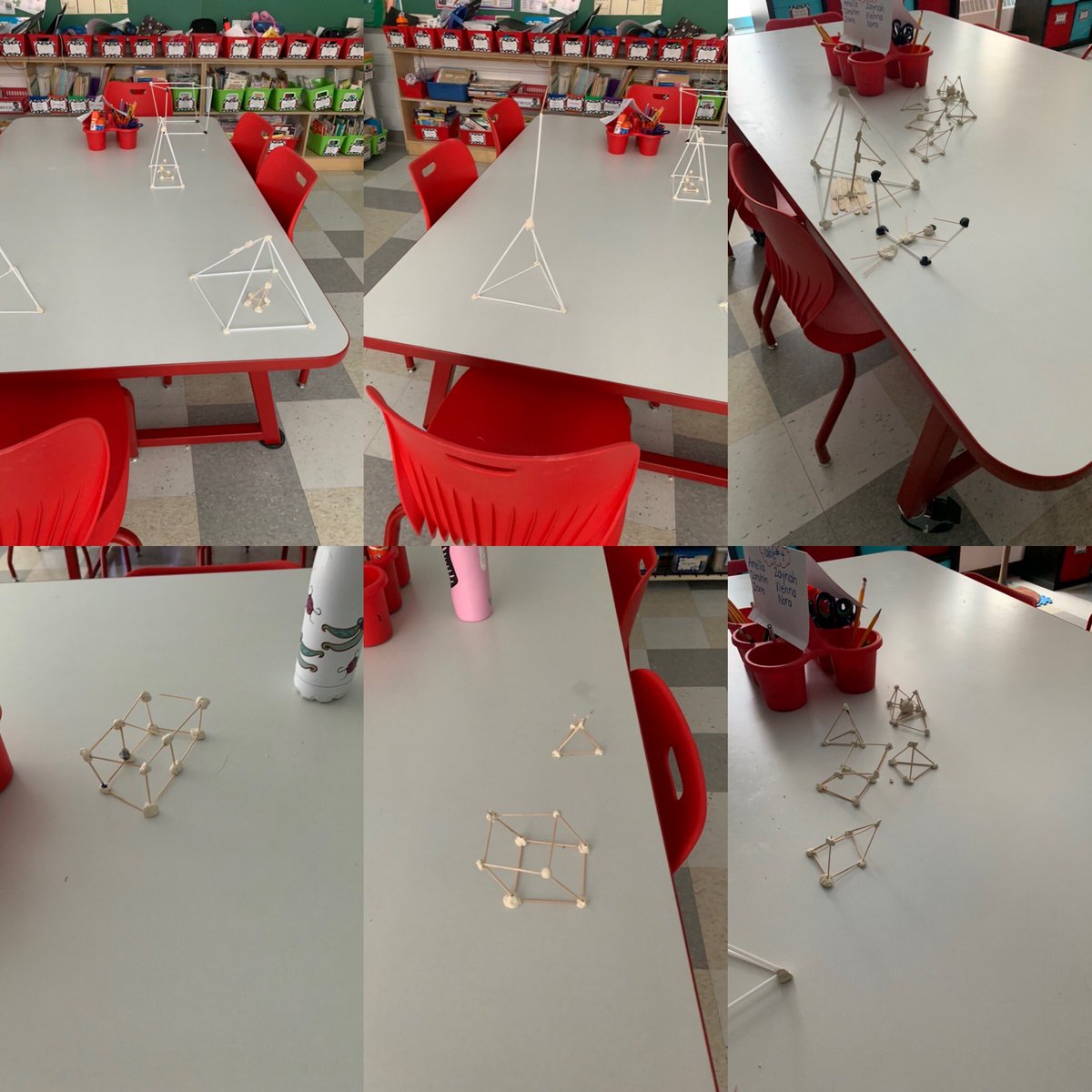 dewit2014's tweet photo. Grade 2’s we’re building 3D Solids! They are learning about vertices, edges and faces. #arps2022 https://t.co/0PtPKJ2424