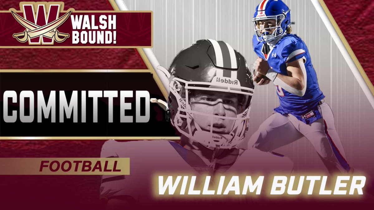 william6utler's tweet photo. I am excited to announce that I will be  continuing my academic and athletic career at Walsh University! #SwordsUp ⚔️

@LakeCoachD @StreaksFootball @Lake_Athletics @CoachFank1 @EdwinGlick @WalshUFootball @CoachMarkJ @AIR_IT_OUT_13 @BigMase_62 @myFitLifePT @NSTSports https://t.co/v3m1wd0wLx