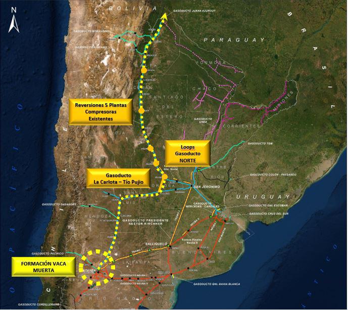 SergioMassa's tweet photo. Con estas obras vamos a poder abastecer a todo el norte con el gas de Vaca Muerta y aumentar las posibilidades de volúmenes de exportación de gas a Chile y Brasil. https://t.co/6MuGH2jqgK