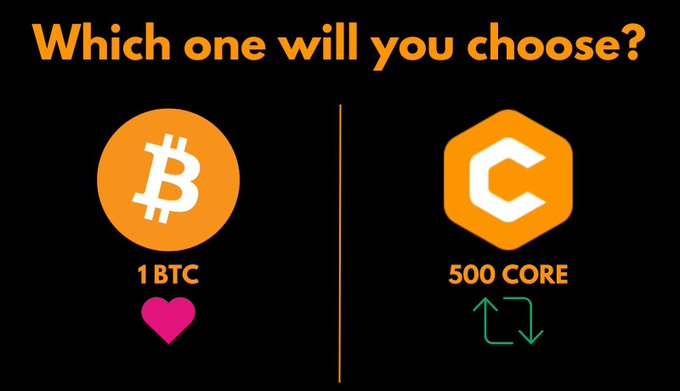 If you had to choose one now.🤠

Idan ya zama dole ka zabi daya yanzu. 🤑

#Bitcoin or #Core? ⚡️👀

Me:- I will choose 500 $CORE's 😇