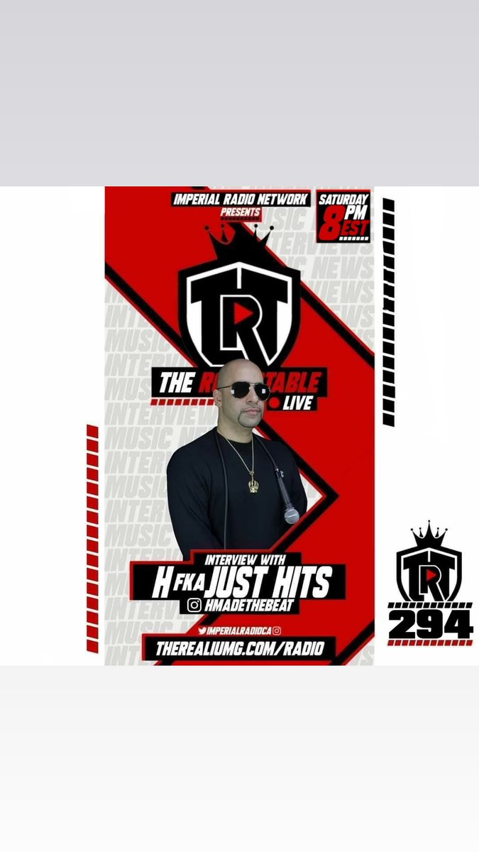 This Saturday 8pm est we got <a href="/justhitsadonis/">Just Hits</a> on the roundtable make sure to tune in to hear about his latest projects and a collaboration with <a href="/IamSimplyInsane/">Simply Insane</a> only on therealiumg.com/radio
<a href="/preciseaim1/">P.A</a> <a href="/phatbleproducer/">IG: @PhatBLeProducer</a> <a href="/speedyvexprod/">Vex</a> <a href="/TheRealFic_IUMG/">𝕿𝖍𝖔𝖒𝖆𝖘 𝕱𝖎𝖈 𝕯𝖊𝖑𝖆𝖗𝖔𝖓𝖉𝖊</a>