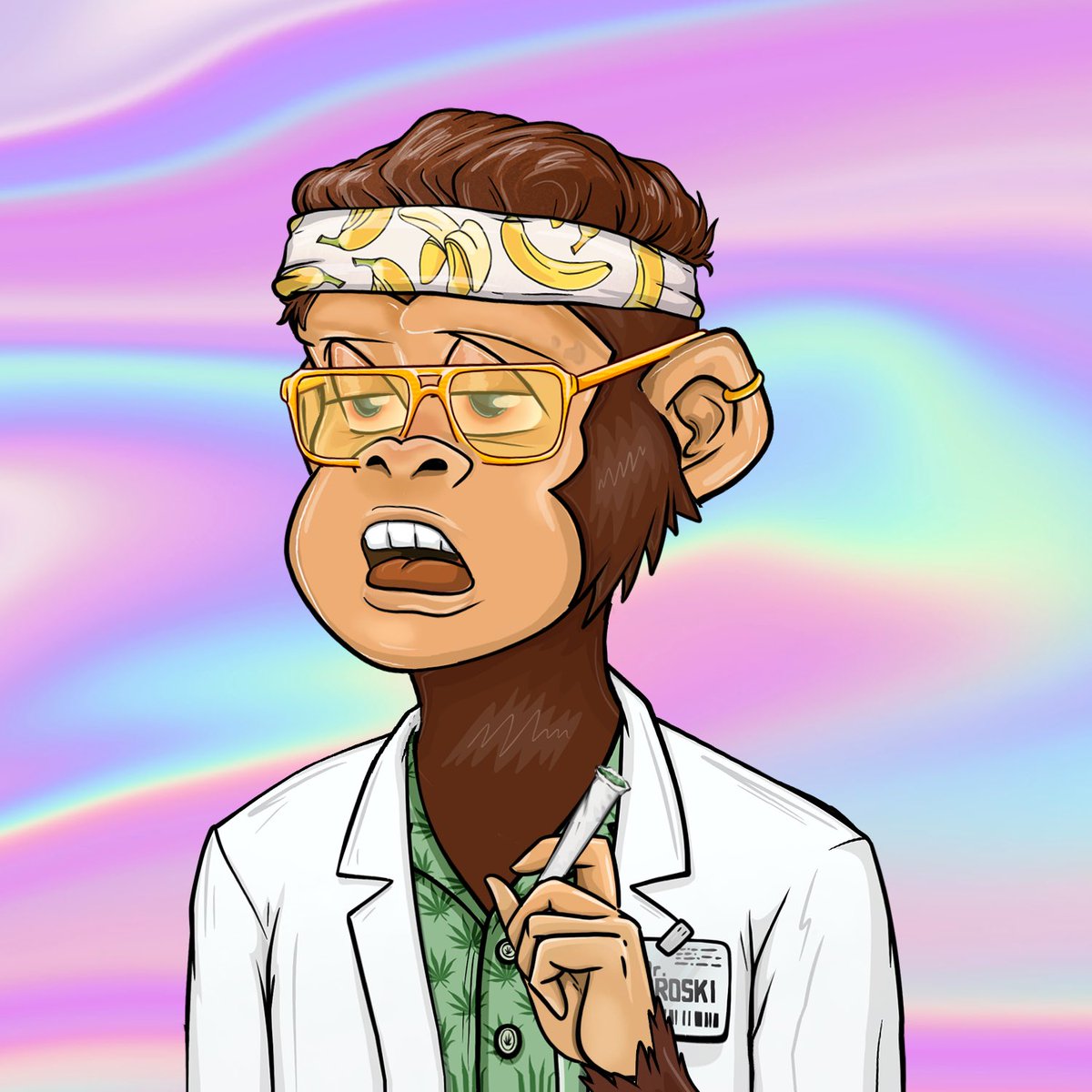 ThaHunck's tweet photo. I am looking for any golden glasses Stoned Apes! If you have or know someone that owns one, I’d love to trade/purchase them. If you connect me with someone and the trade is successful, I will give you 2 sol. Puff Puff 🤌🏼💨 @StonedApeCrew https://t.co/hsc1SMqn91
