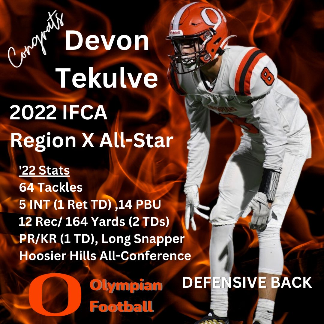 Congrats <a href="/DevonTekulve/">Devon Tekulve</a> on being selected to the Region 10 All-Star Team, Monday night!  Monster season in all phases of the game! <a href="/EastOlympiansFB/">ColumbusEastFootball</a> <a href="/CEFootballStats/">CE Football Stats</a> <a href="/cehsnews/">CEHS News</a> <a href="/OlympiansAD/">Pete Huse</a> <a href="/JasonTekulve/">JLT</a> <a href="/CoachP12/">Dennis Pierce</a>