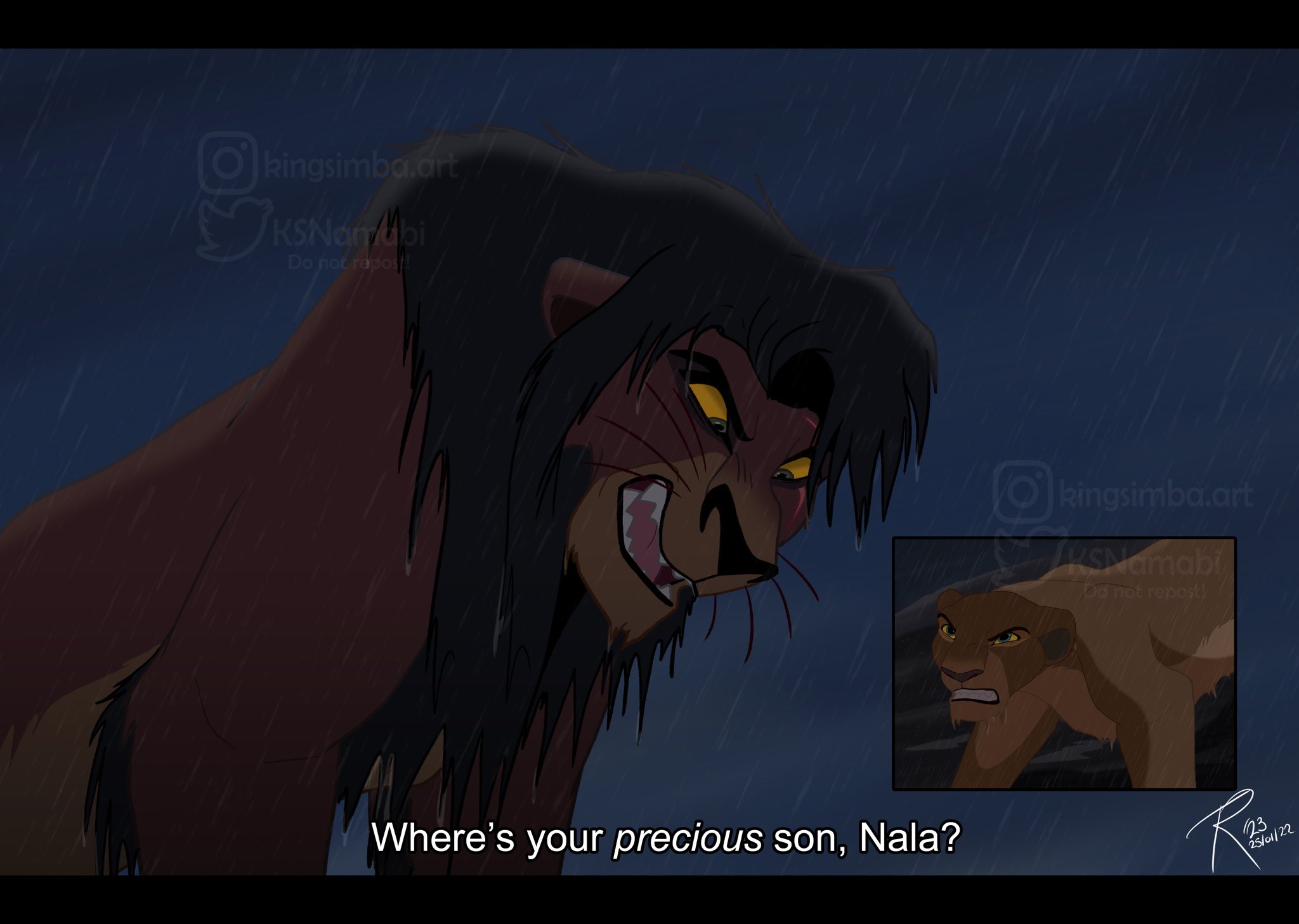 Lion King Simba And Nala Fight