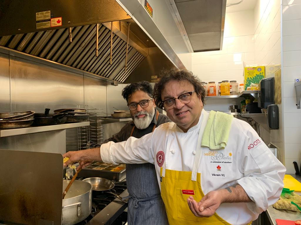 Chef Vikram &amp; Chef Joe hard at work prepping for tomorrow's Freedom Peacocks Feast.

We look forward to welcoming you and celebrating India's Republic Day with you!

cc <a href="/ChefVikramVij/">Vikram Vij</a>