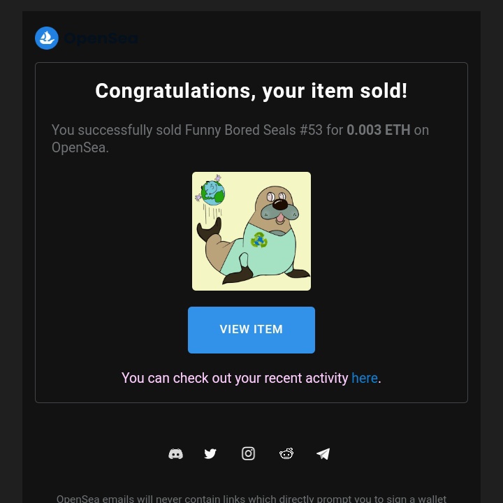 Yonathan Villegas (@yonathanvilleg) on Twitter photo SOLD! 🔥🔥
Come on, my #EarthDay collab from <a href="/HighlyArtistic/">Monthly Earth Day + Environmental Impact</a> was bought by <a href="/flokdex/">LuciaPV</a> Thank you for supporting us, a Fun Tiket was sent to win 0.015 ETH and a personalized #FBSeal.
(If you want to earn 0.015 ETH check my pin or send me a DM) THANKS <a href="/flokdex/">LuciaPV</a>
#NFT #NFTCommunity SOLD! 🔥🔥
Come on, my #EarthDay collab from <a href="/HighlyArtistic/">Monthly Earth Day + Environmental Impact</a> was bought by <a href="/flokdex/">LuciaPV</a> Thank you for supporting us, a Fun Tiket was sent to win 0.015 ETH and a personalized #FBSeal.
(If you want to earn 0.015 ETH check my pin or send me a DM) THANKS <a href="/flokdex/">LuciaPV</a>
#NFT #NFTCommunity
