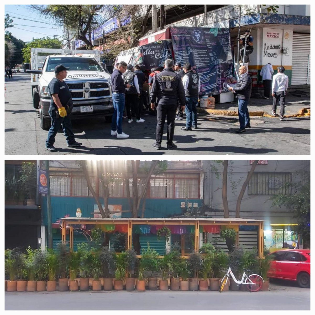 Cosas que están bien si eres rico y que están mal si eres pobre.
Desde la pandemia las banquetas en varias colonias de la A. Cuauhtémoc han sido tomadas por restaurantes pero como hay 'tajada' de por medio pues ahí están.
#AlcaldíaCuauhtémoc 
#SandraCuevasAlcaldesa 
#Corrupcion