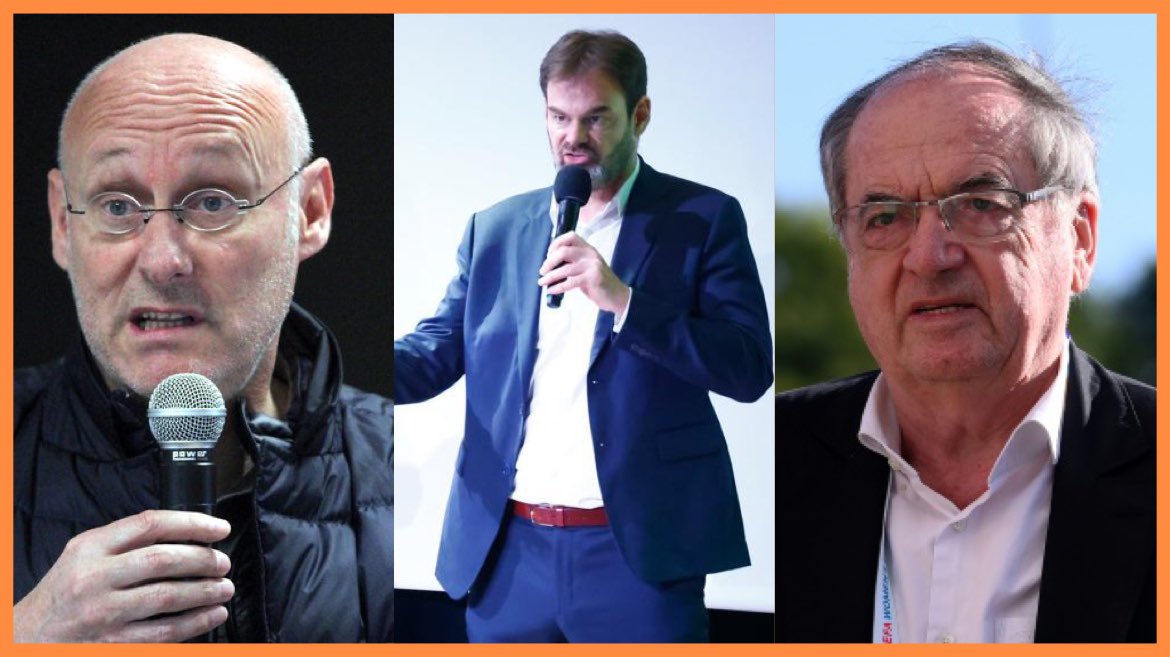 CerfiaFR's tweet photo. 🟠 CERFINFO | Le sport français est mouvementé en 2023 ! 😯

🏉 FFR : Bernard #Laporte écarté de la présidence et condamné.
🤾‍♂️ LNH : Bruno #Martini écarté de la présidence et condamné.
⚽️ FFF : Noël #LeGraët écarté de la présidence et accusé d’harcèlement sexuel. https://t.co/28fxselSDF