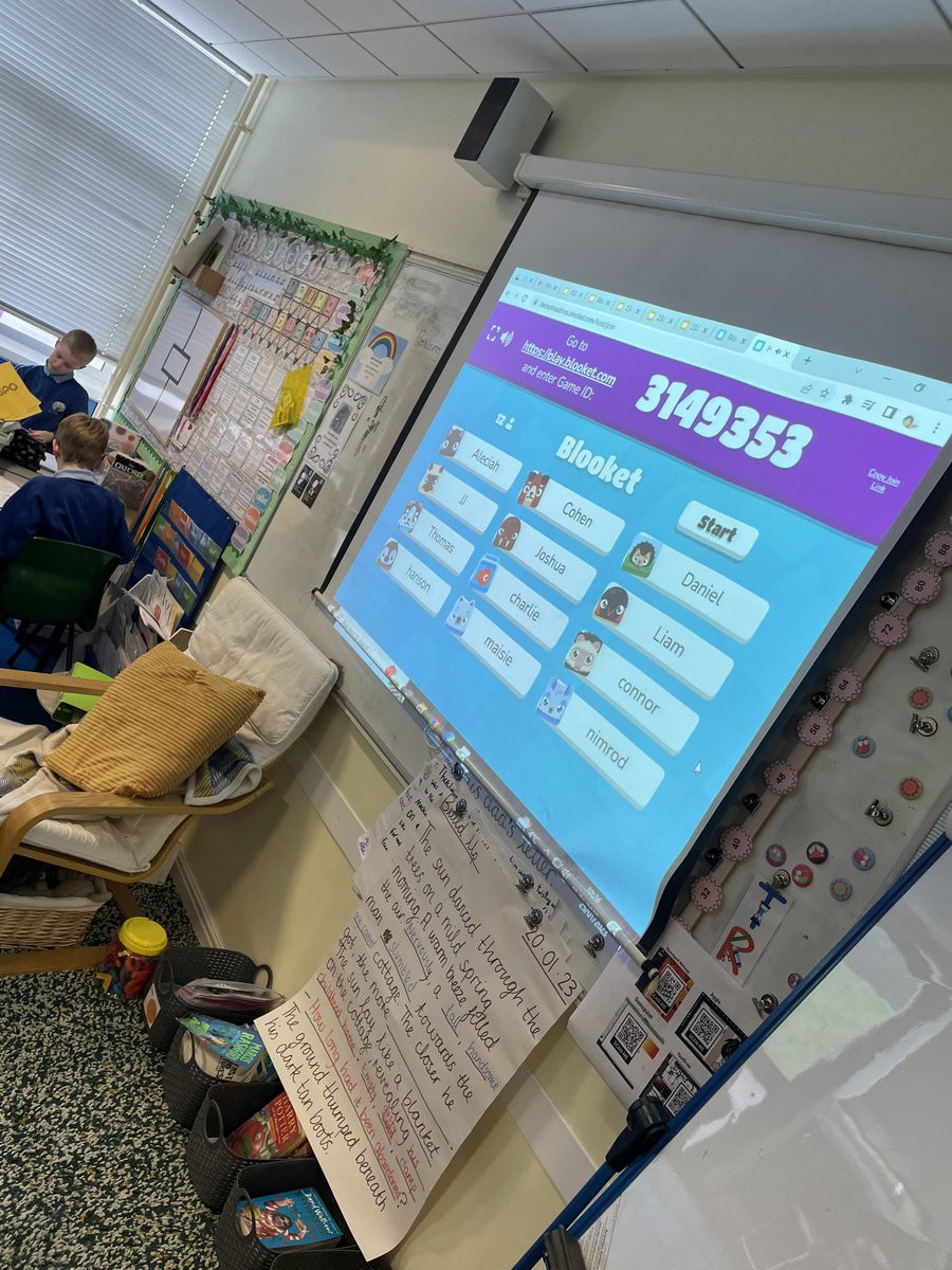 Thanks to ICT training this week at Rougemont school <a href="/ICT_MrP/">Mr P</a> The children loved practising their multiplication tables using a Blooket 😄