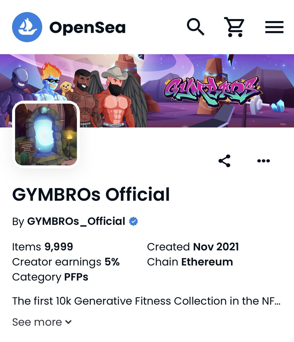 Is that a blue tick I see 👀 <a href="/opensea/">OpenSea</a> <a href="/GymBros_NFT/">GYMBROs NFT (Official Collection 🚀)</a> #NFT #NFTCommunity #UtilityNFT #verification #gymbros #sleepinggiant