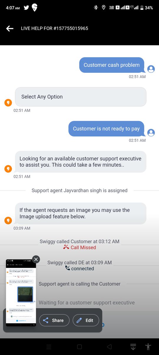 abhinavth07's tweet photo. @SwiggyCares @DEEVANOFFICIAL Ab coustomer ko delay nhi ho rha order ko cancel hoone main kitne ghante lagte hai 
Ese kreega koe swiggy main kaam https://t.co/hKcG5B1uin