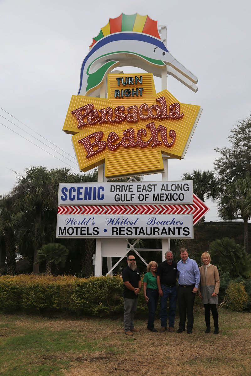 🙌 #GoodNews! Escambia County is pleased to announce the new Pensacola Beach Sailfish Sign is fully operational. Work to replace the sign began on Dec. 6, 2022. 

👉 Read more: bit.ly/3j3tIqx

👏 Special thanks to Plastic Arts Sign Company for their beautiful work!