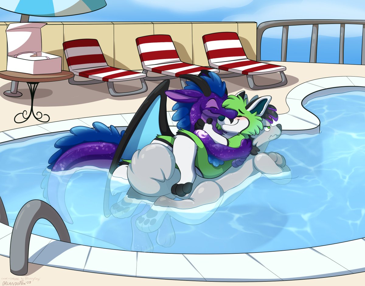 Being a pooltoy isn't always easy >_>

Illustration for <a href="/FoxTurt/">Turt</a>!