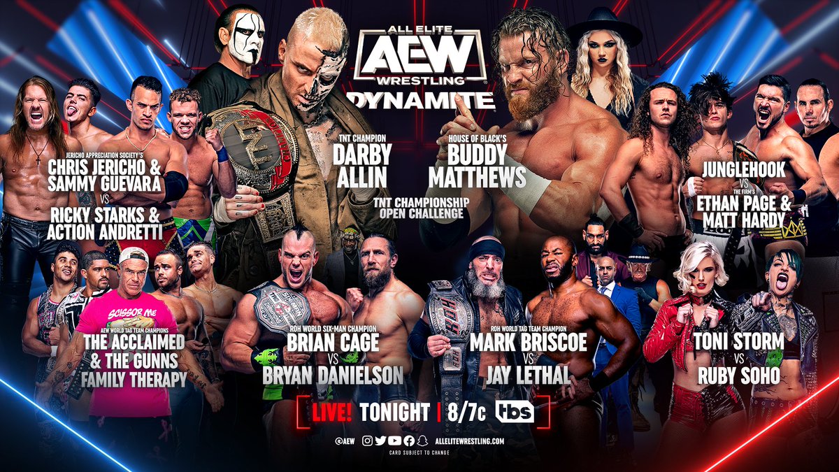 soral88's tweet image. Don’t miss a very special #AEWDynamite TONIGHT, LIVE from Lexington KY at 8pm ET/7pm CT on #TBSNetwork! #Airtel5g #Airtel