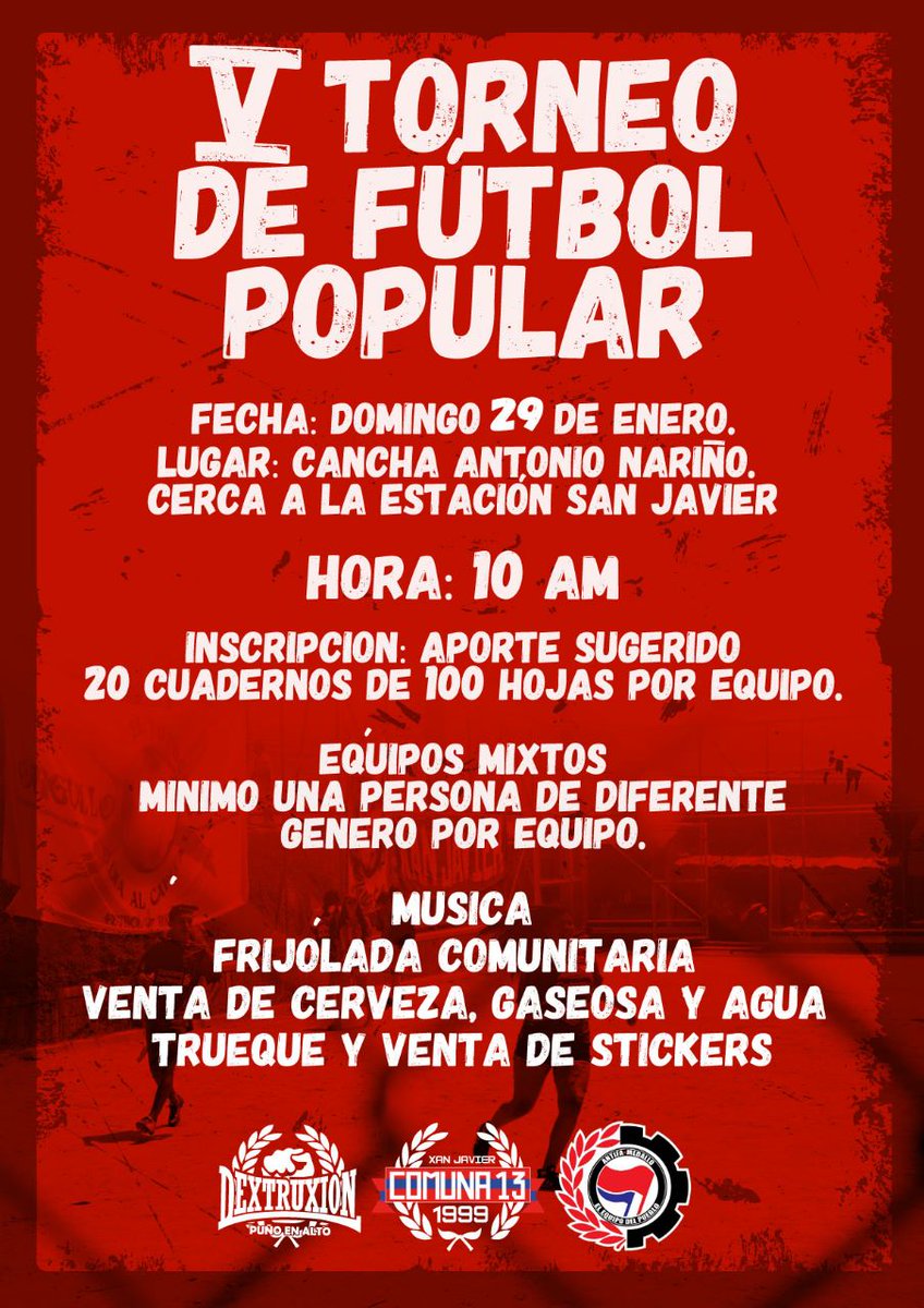 AntifaMedallo's tweet photo. Fútbol rebelde para la educación del pueblo https://t.co/VF5t6WfX30