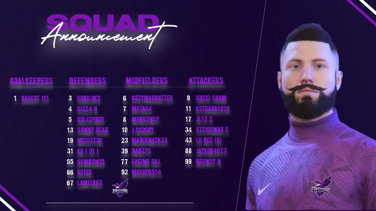 Better late than never 🌟

Here’s how the team looks going into our first season together! #Fortitude 

<a href="/OfficialVPG/">Virtual Pro Gaming</a> <a href="/VPGEurope/">Virtual Pro Gaming | Europe</a> #League4 

GFX by <a href="/JScooops/">Jordan Ando (Scoopy)</a> 💯