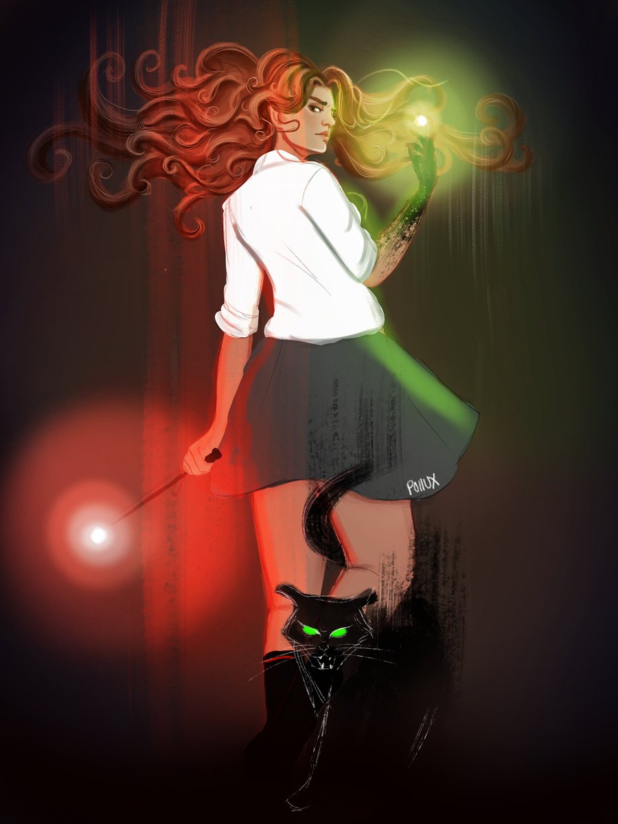 PolluxArt_'s tweet photo. Thinking about Let The Dark In Hermione today🐈‍⬛ https://t.co/GDZya07Skm